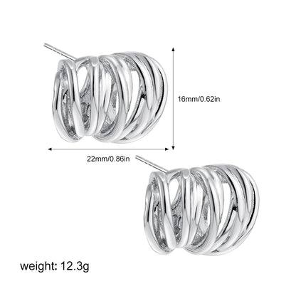 Stainless Steel Big Circle Hoop Earrings