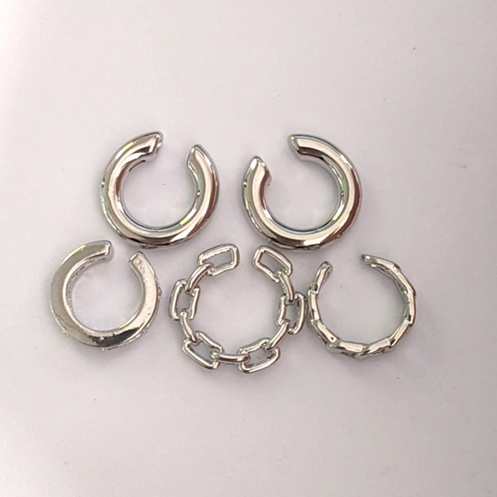 4 Pcs Fashion C Shape Ear Cuff Earrings