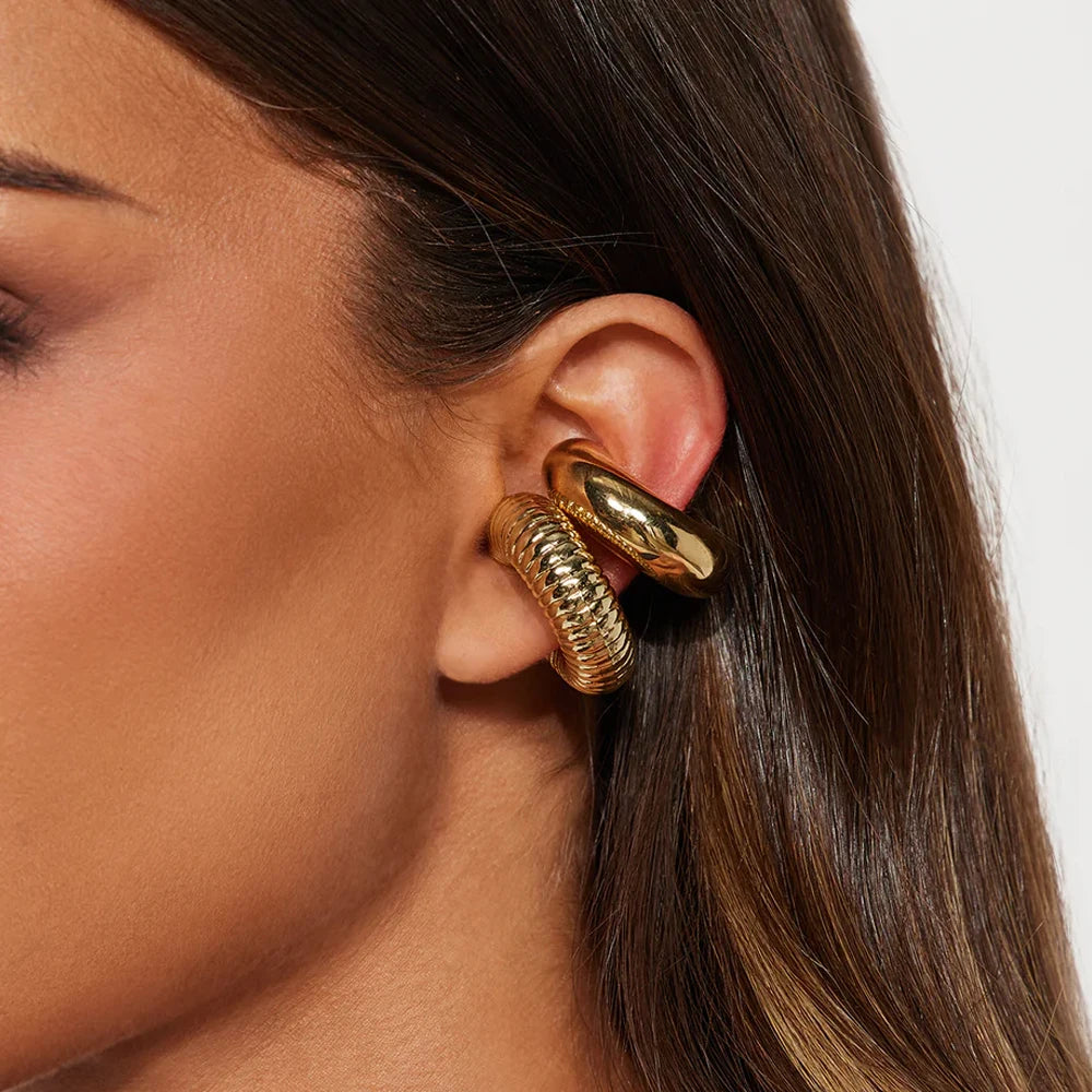 4 Pcs Fashion C Shape Ear Cuff Earrings