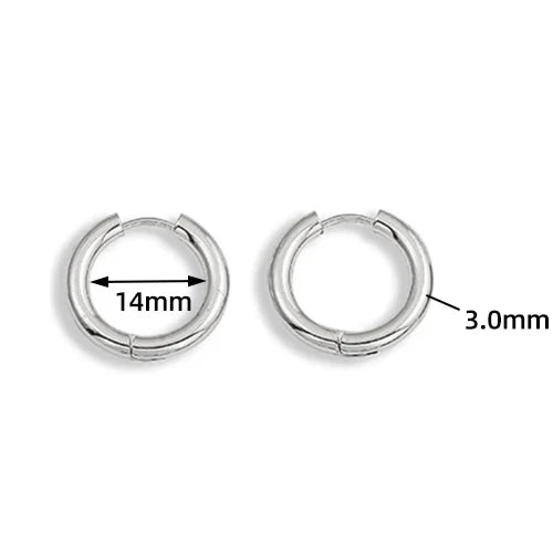 Stainless Steel Big Circle Hoop Earrings