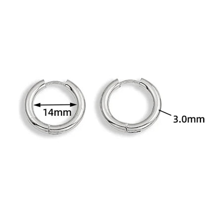 Stainless Steel Big Circle Hoop Earrings